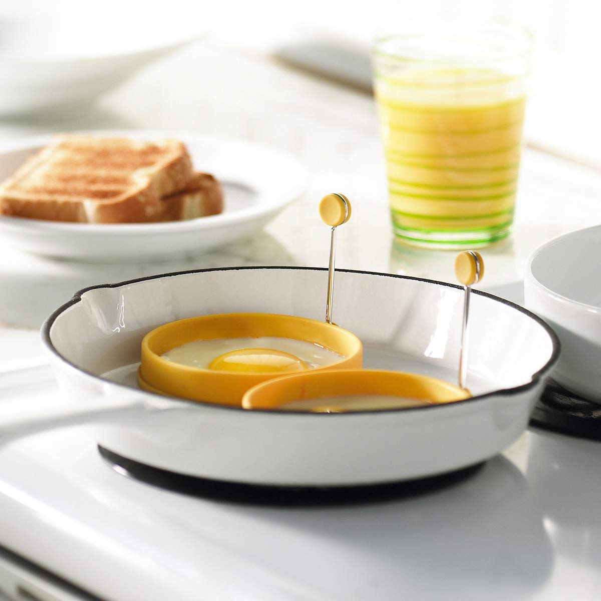 Trudeau, Standard, Yellow Maison Set Of 2 Egg Rings (0537083)