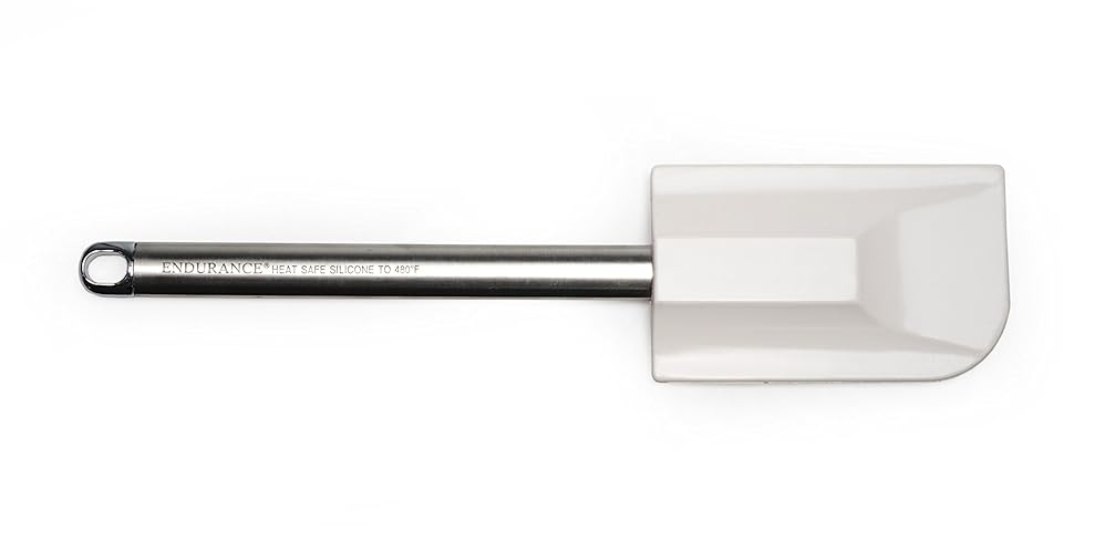 RSVP Intl Silicone Spatula  Large  White
