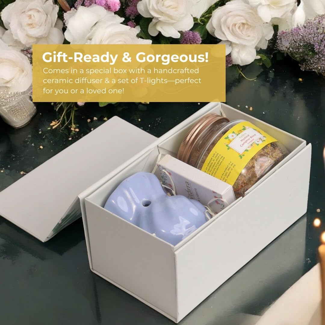 Nytarra Frangipani Mystical Camphor Blend - 300G | Pure Kapoor/Kapooram For Diffuser, Daily Use & Meditation | Infused With Herb