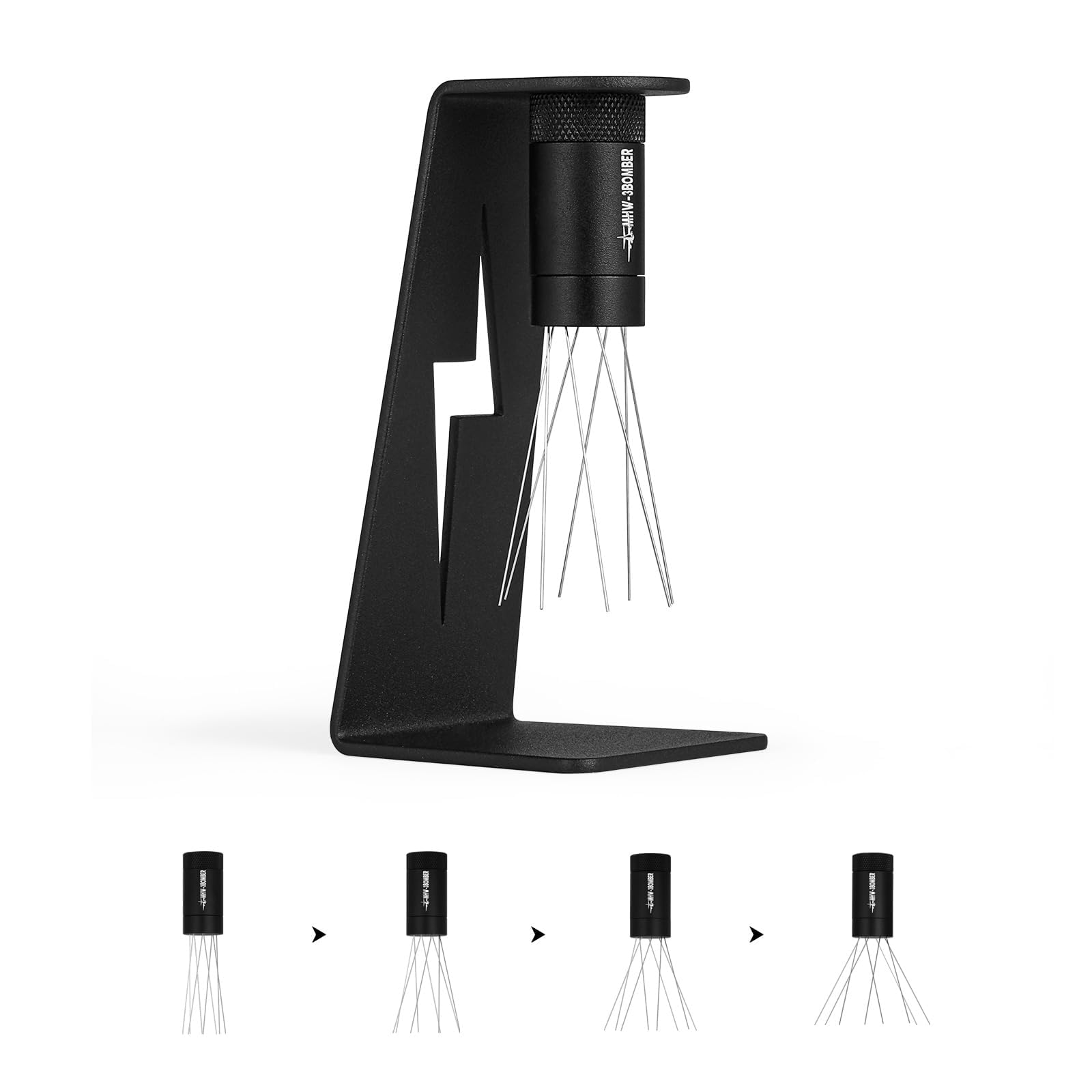 Mhw-3Bomber Wdt Tool, Espresso Distribution Tool With Magnetic Stand For Barista, Adjustable Range Coffee Stirrer, 304 Stainless