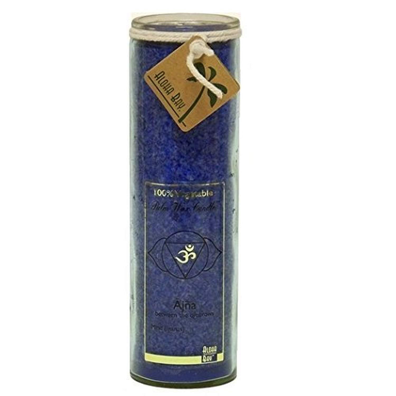 Aloha Bay Unscented Chakra Jar Abundance Candle, Indigo, 17 oz