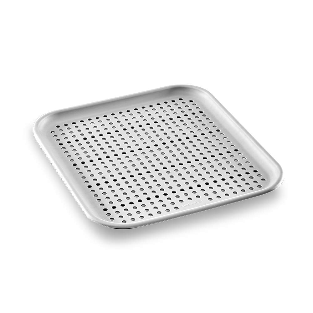 Madesmart Elevated Sink Mat-Sinkware Collection Ventilation Holes For Airflow, Soft Material, Non-Slip Material, Large, Grey