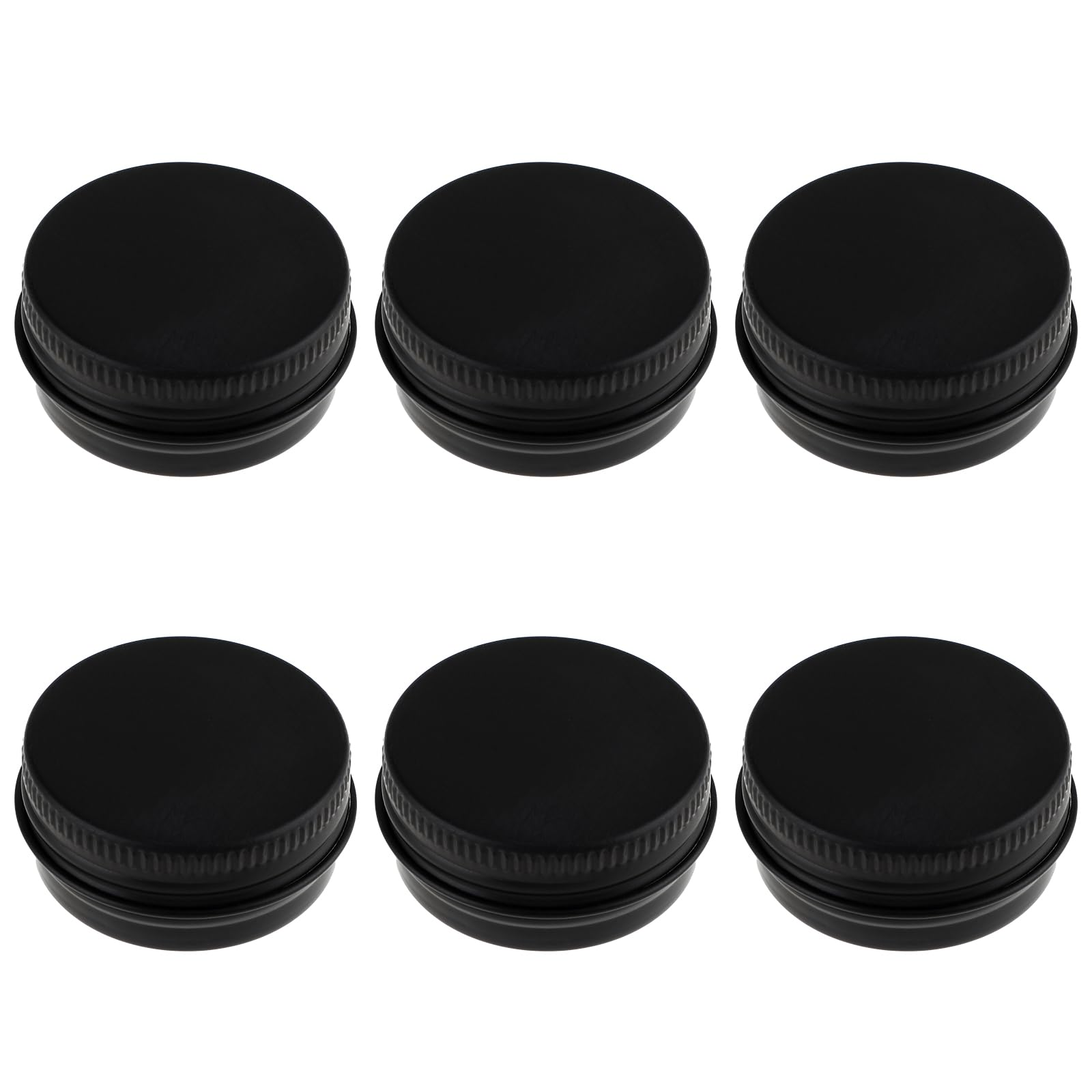 Wllhyf 6 Pack 0.5 Oz Metal Round Aluminum Tin Jar Containers With Screw Lid Leak Mini Proof Refillable Bottle Salve Tins Lip Bal