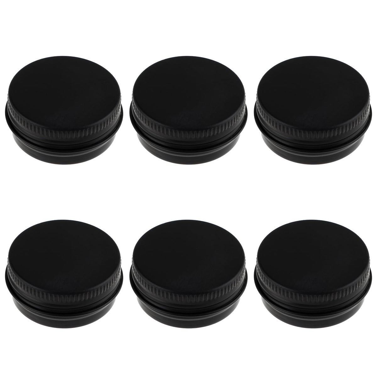 Wllhyf 6 Pack 0.5 Oz Metal Round Aluminum Tin Jar Containers With Screw Lid Leak Mini Proof Refillable Bottle Salve Tins Lip Bal