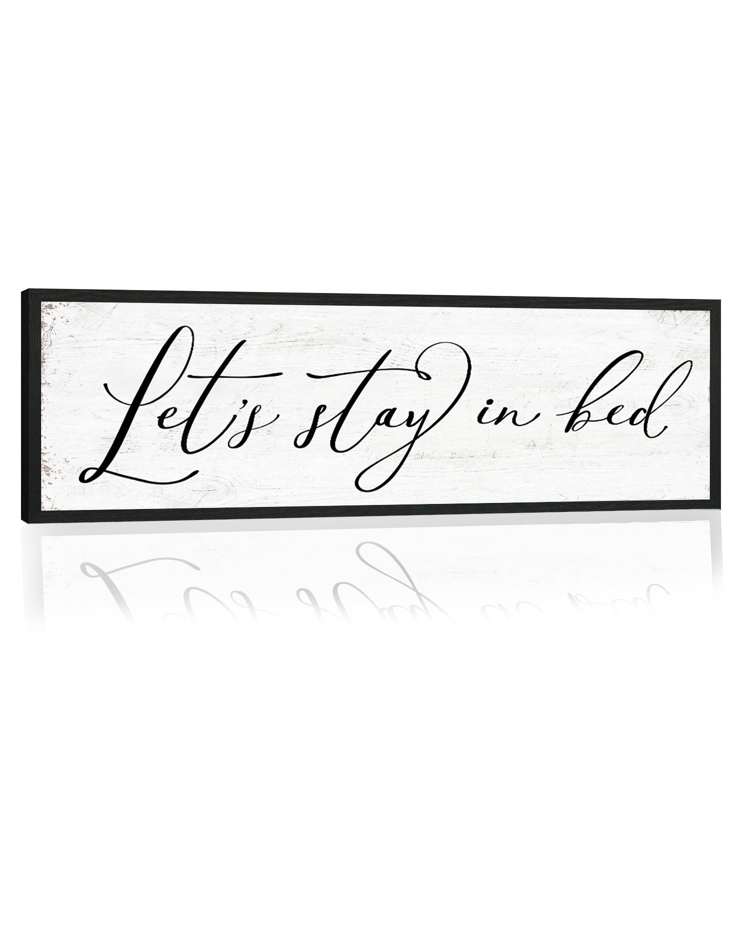 Let'S Stay In Bed Sign: Rustic Bedroom Signs Wall Decor Above Bed Framed Modern Farmhouse Family Wall Signs Hanging Plaques Insp