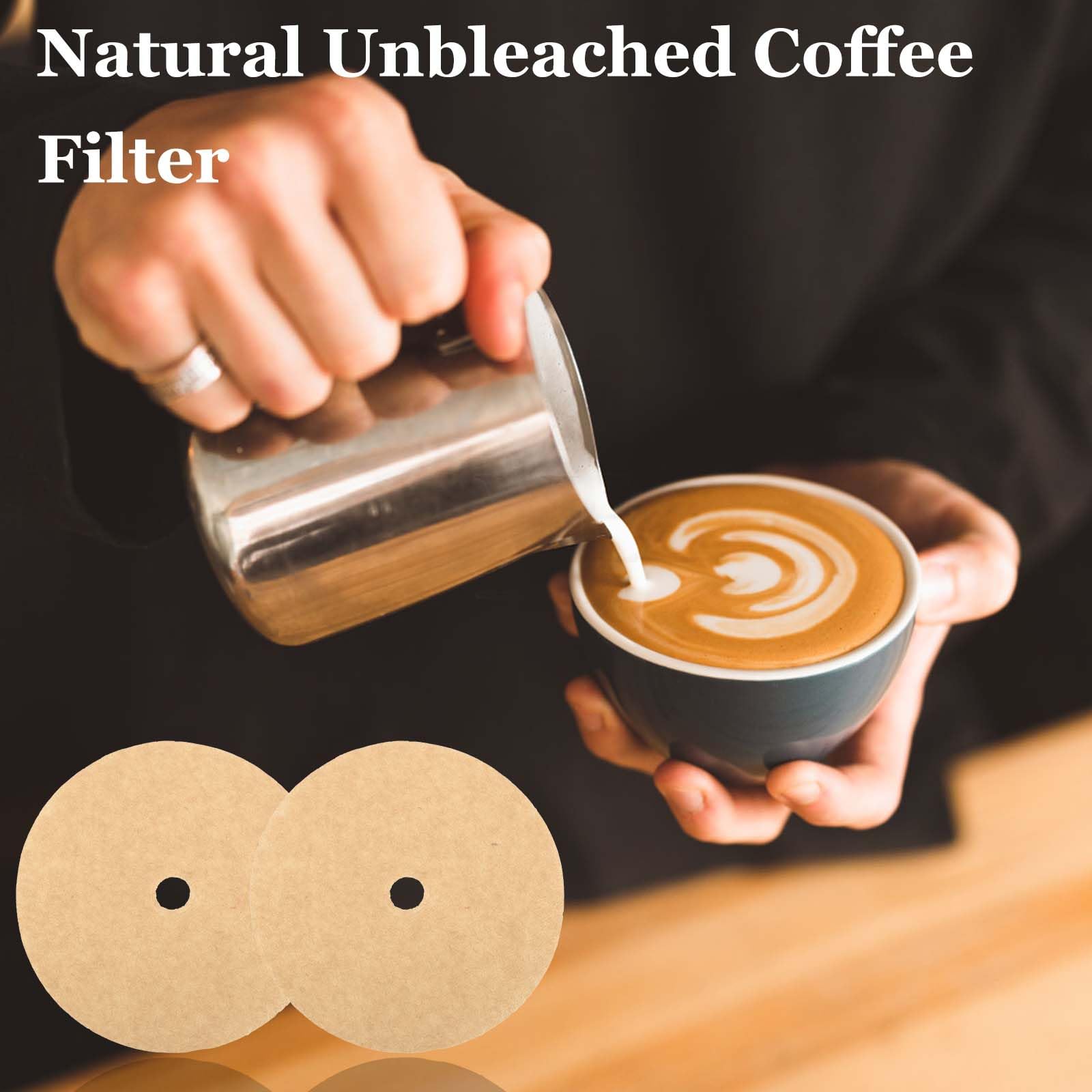 200 Count Percolator Coffee Filters, 3.75 Inch Natural Unbleached Disposable Coffee Filter Disc Coffee Filters For Camping Coffe