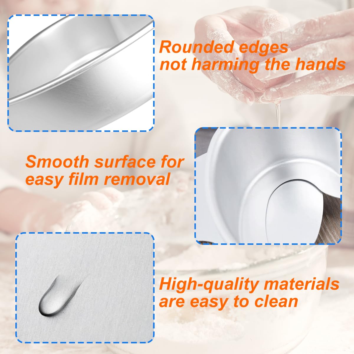 Frigiire Heart Cake Pan 8 Inch Nonstick Heart Shaped Cake Pan Removable Bottom Deep Mold 2 Pieces Aluminum