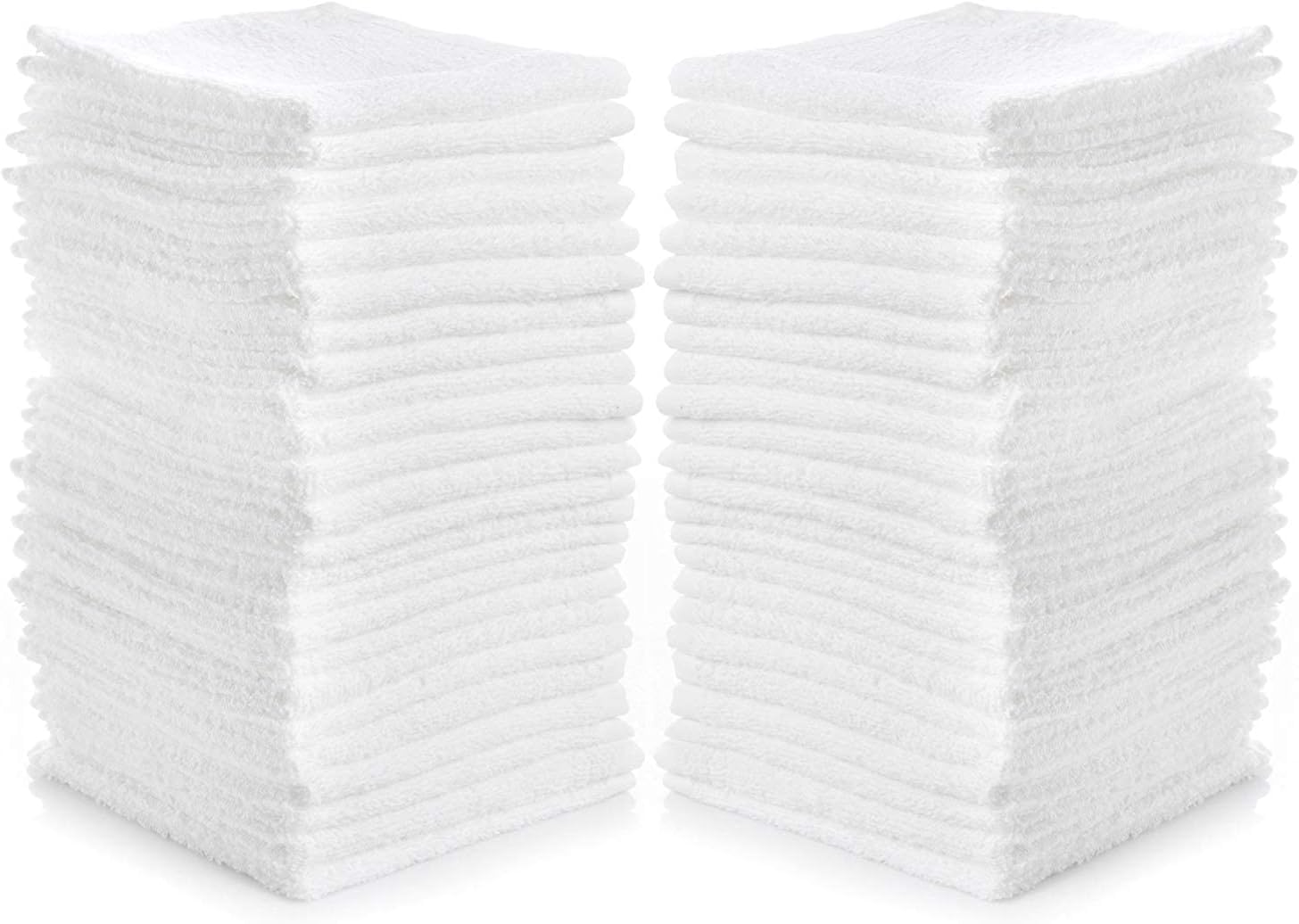 Simpli-Magic Cotton Washcloths White, 40 Pack, Size: 12Ax12A