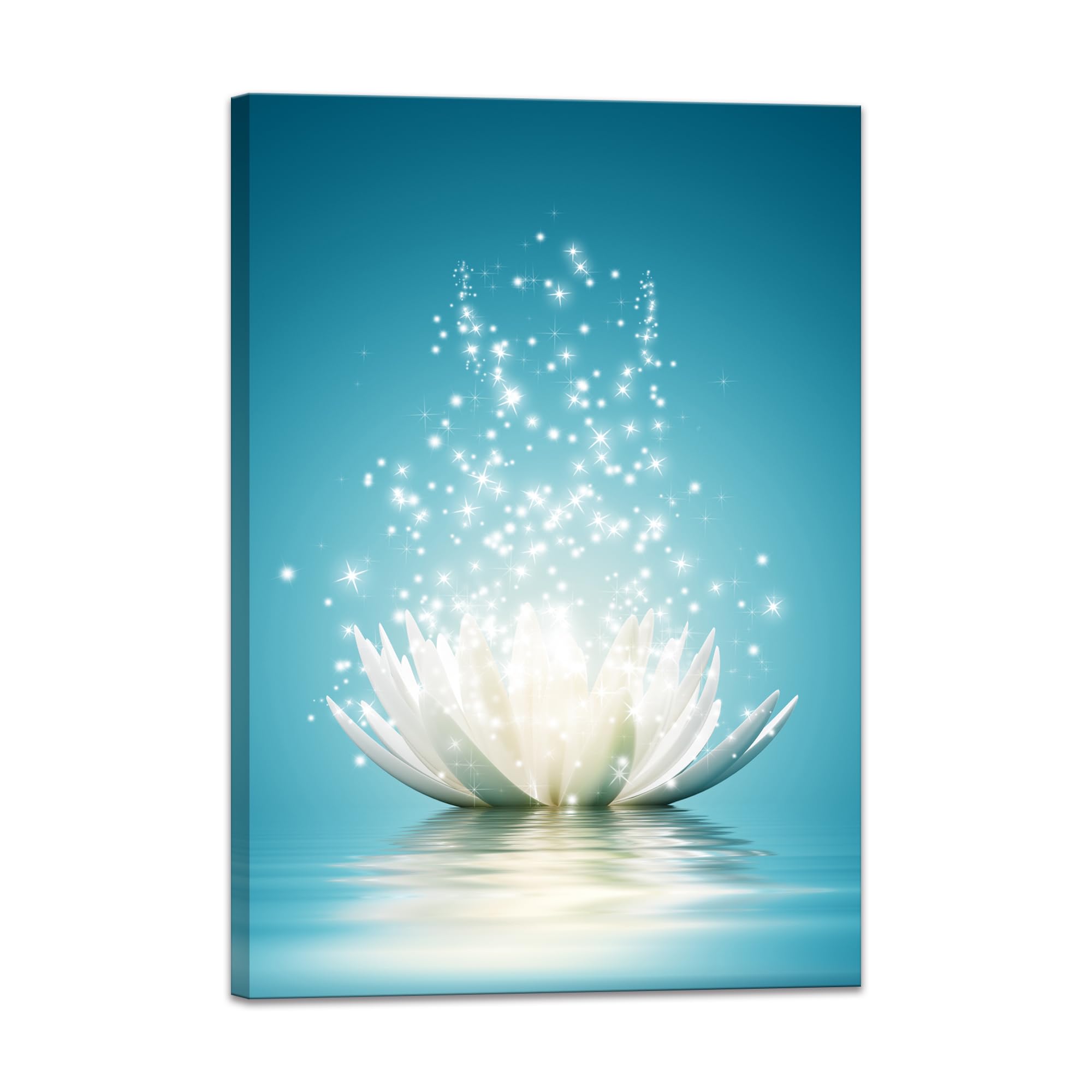 Canvas Prints Wall Art Lotus Flower Pictures Bathroom Decor Zen Painting Spa Photo Artwork Framed For Spiritual Meditation Yoga
