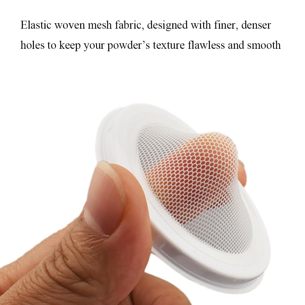 Hahiyo Empty Travel Powder Container Small Loose Powder Compact Case Makeup Cosmetic Jar Refillable Powder Box No Leak Powder Ho