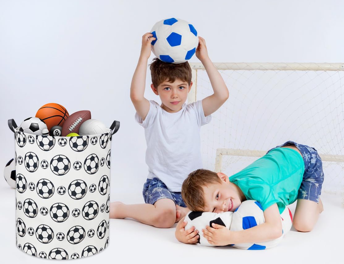 Ddbasket Kids Laundry Hamper Baby Hamper For Nursery Boy And Girl Soccer Baby Clothes Hamper Cute Kids Toys Storage Bin Organize