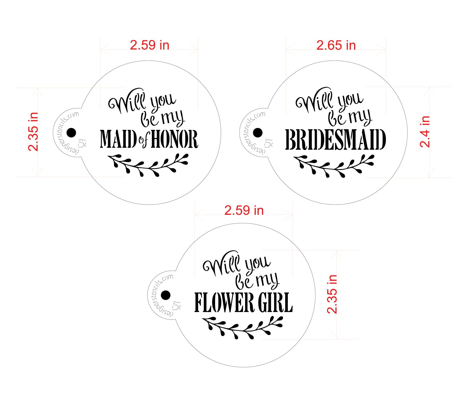 Will You Be My Bridesmaid? Cookie Stencil C994 By Designer Stencils