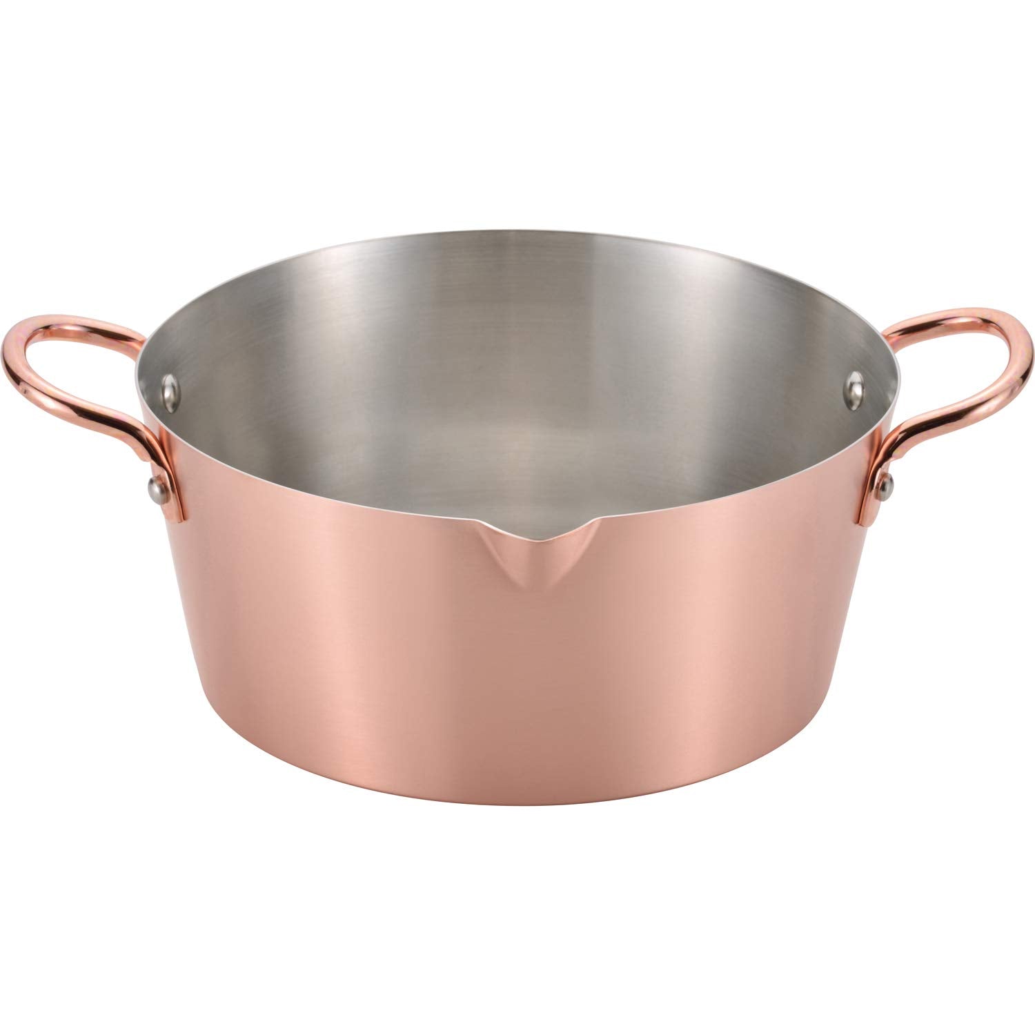 Wahei Freiz Chitose CS-026 Tsubamesanjo Pure Copper Frying Pot, 7.9 inches (20 cm), Tempura Fryer, Special for Gas Fire, Made in