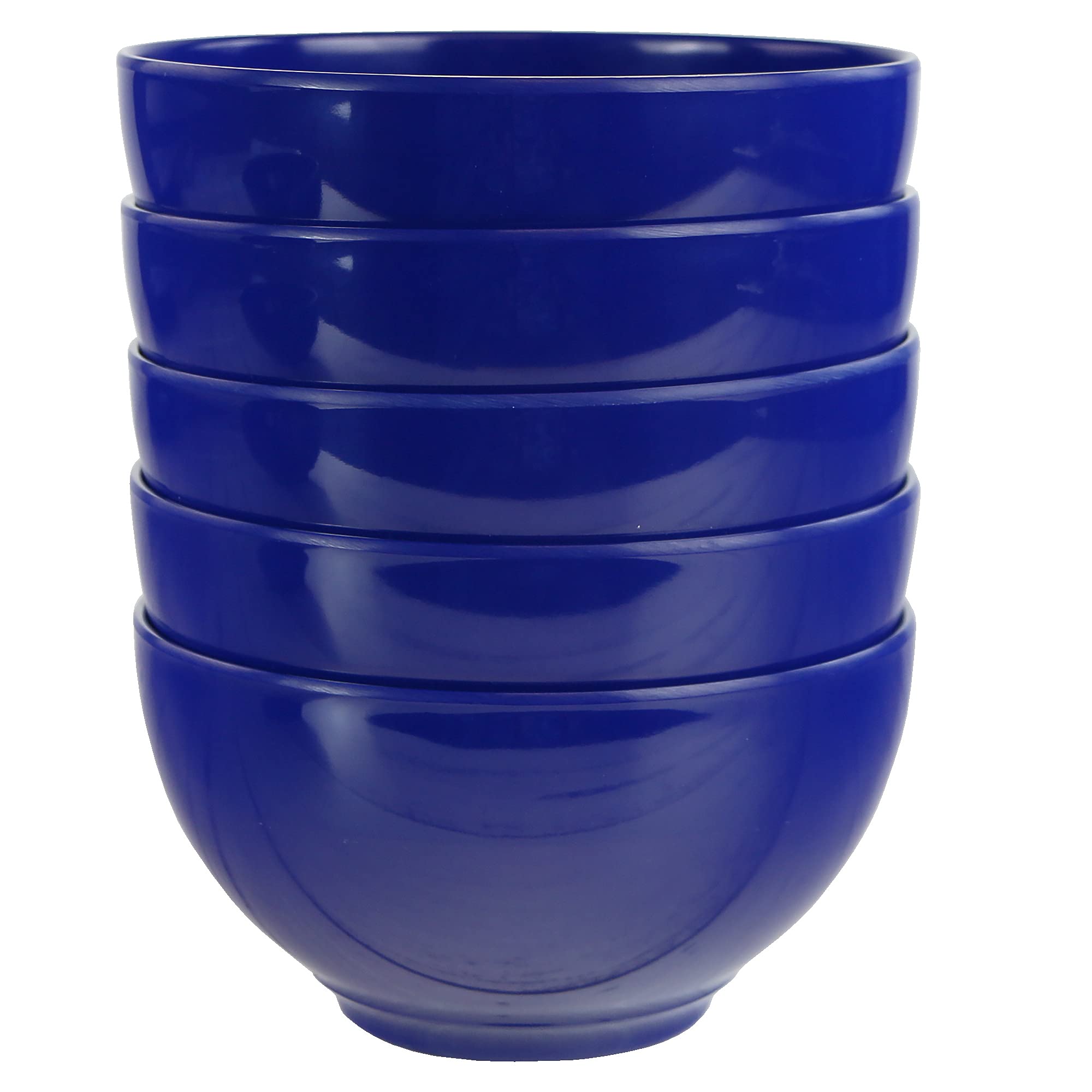 Reston Lloyd 100% Melamine Dinnere Cereal, Soup, Dip Bowls, 16Oz/2Cup Capacity, Indigo, Set Of 6