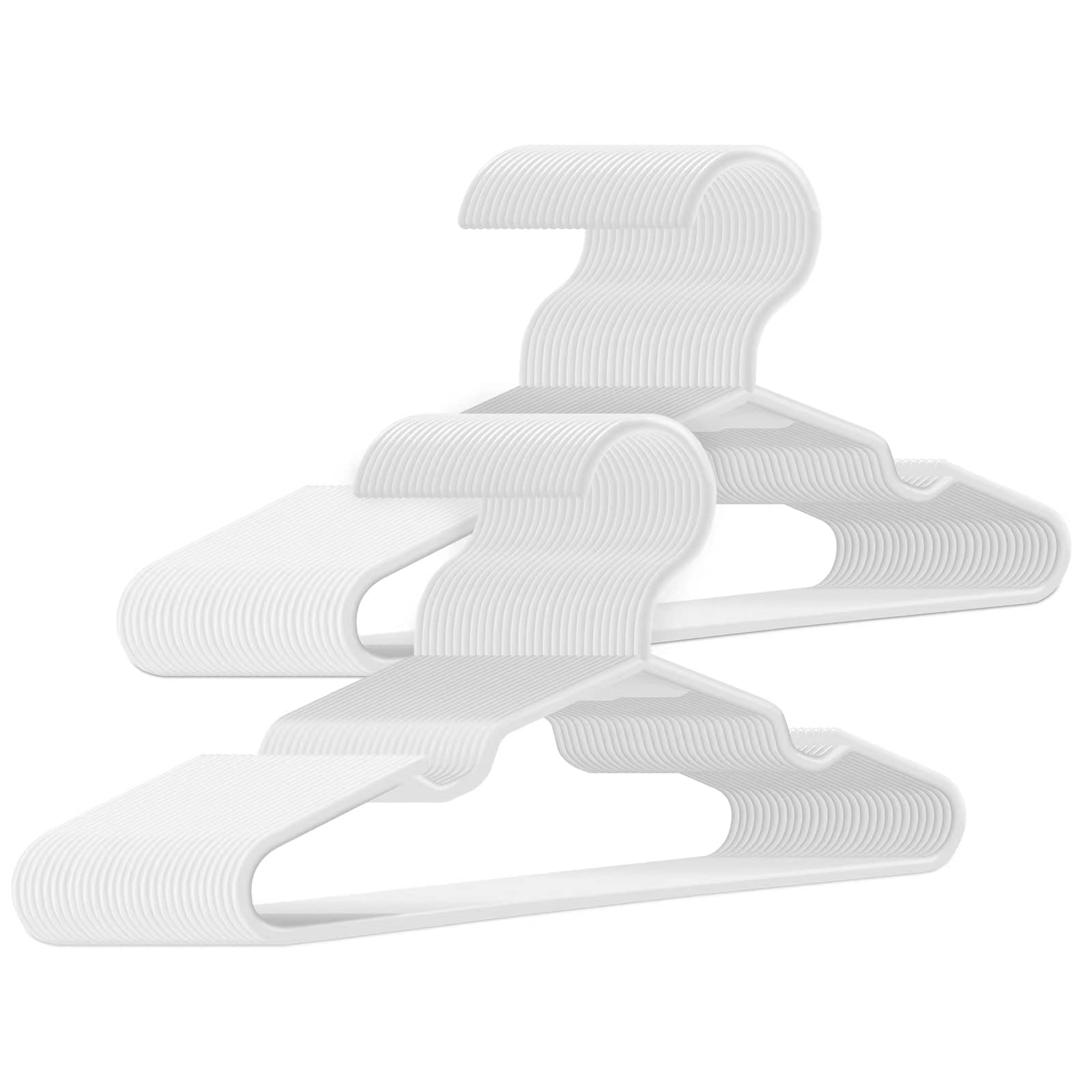 Trusir Kids Hangers 60 Pack - 11. 5 Inch Baby Hangers For Closet - White Hangers For Closet - Toddler Hangers For Clost & Child