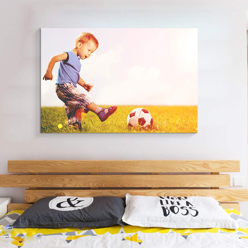 Custom Canvas Prints With Your Photos For Kids Aging, Personalized Canvas Pictures For Wall To Print Framed 8X10 Inches