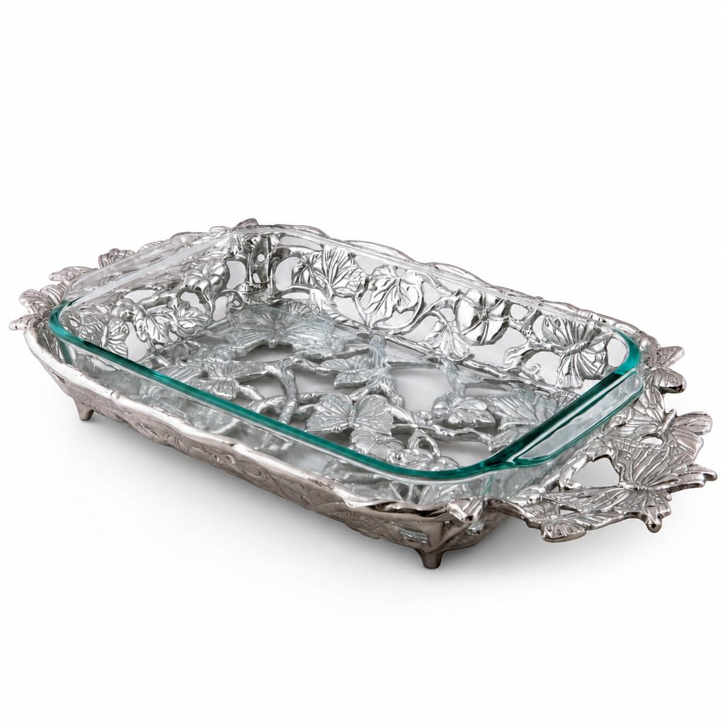 Arthur Court Butterfly Casserole with 3Quart Pyrex