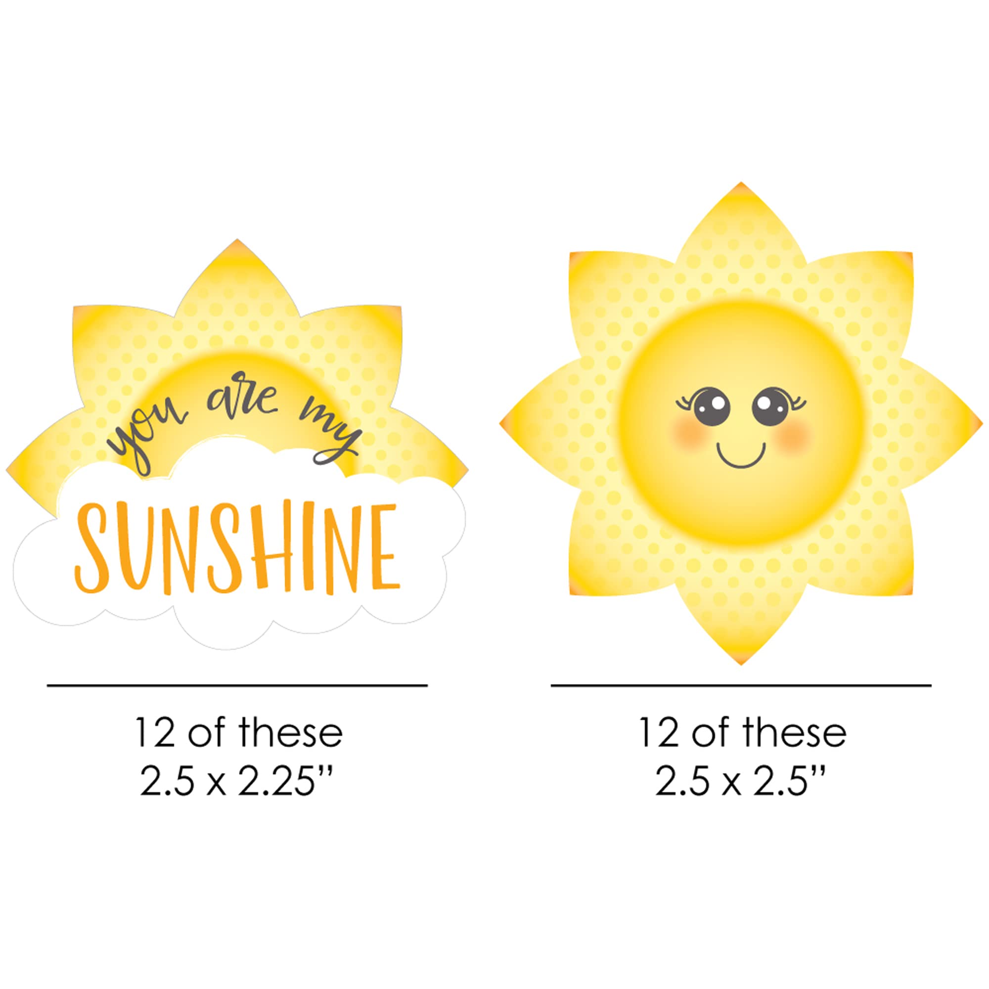 Big Dot Of Happiness You Are My Sunshine - Diy Shaped Baby Shower Or Birthday Party Cut-Outs - 24 Count