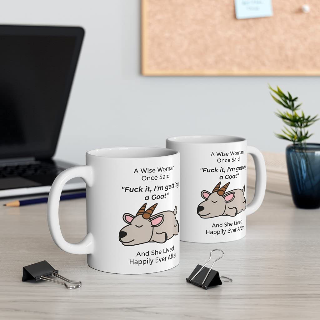 Funny Goat Gifts For Women Goats Lovers Mom Mug Birthday Gift Mother 'S Day 2024 Christmas Fun Wise Woman Once Said Coffee Cup W