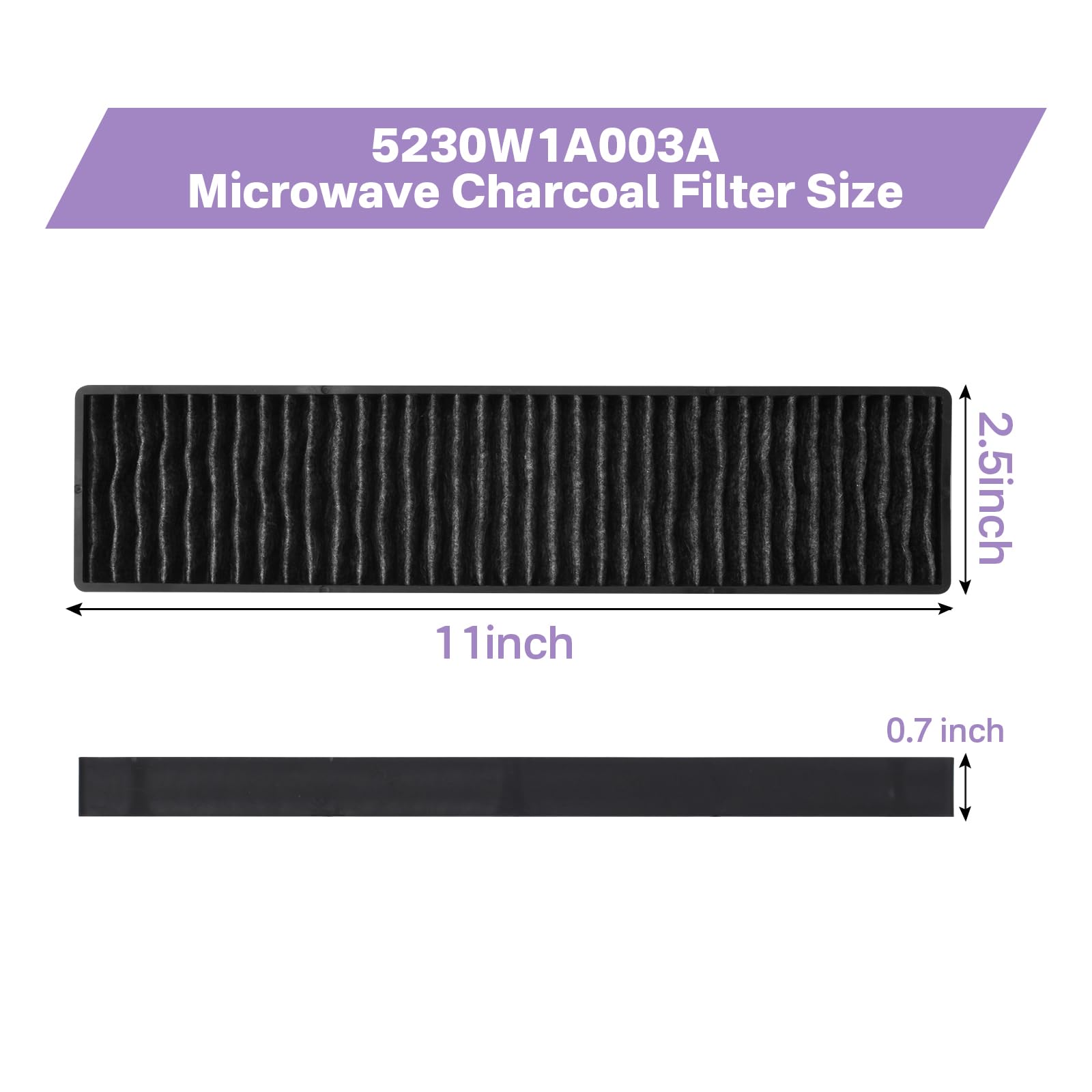 5230W1A003A Microwave Charcoal Filter Replacement Compatible With Kenmore 721.64669300, 721.80884400, 721.86013010, 721.88513900