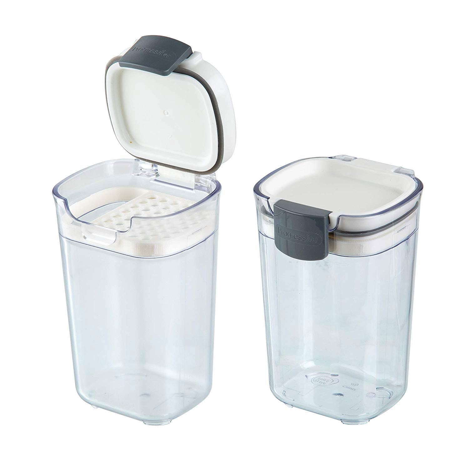 Progressive International Pks-410 Prepworks Prokeeper Seasoning Keeper Spice Airtight Food Storage Containers, Clear (2 Pack)