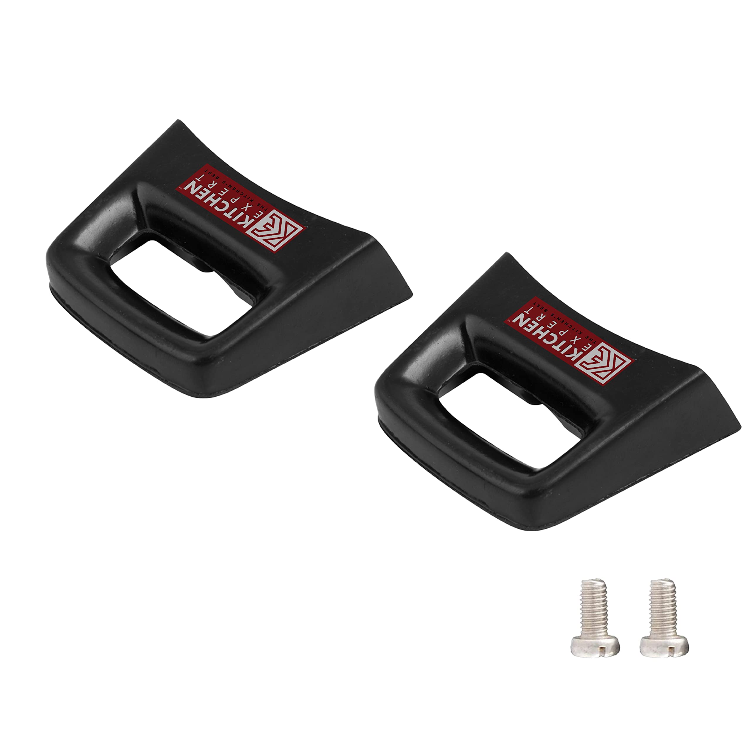 Kitchen Expert Pressure Cooker Side Handle | Set Of 2 | Included Screws | Made With Bakelite | Black Color