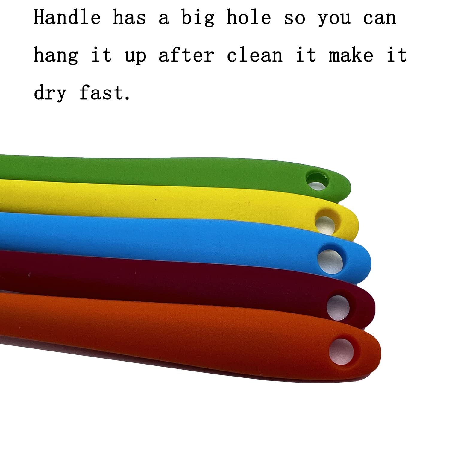 6 Pcs Silicone Spatulas, 8.3 Inch Small Rubber Spatula Heat Resistant Non-Stick Flexible Scrapers Baking Mixing Tool