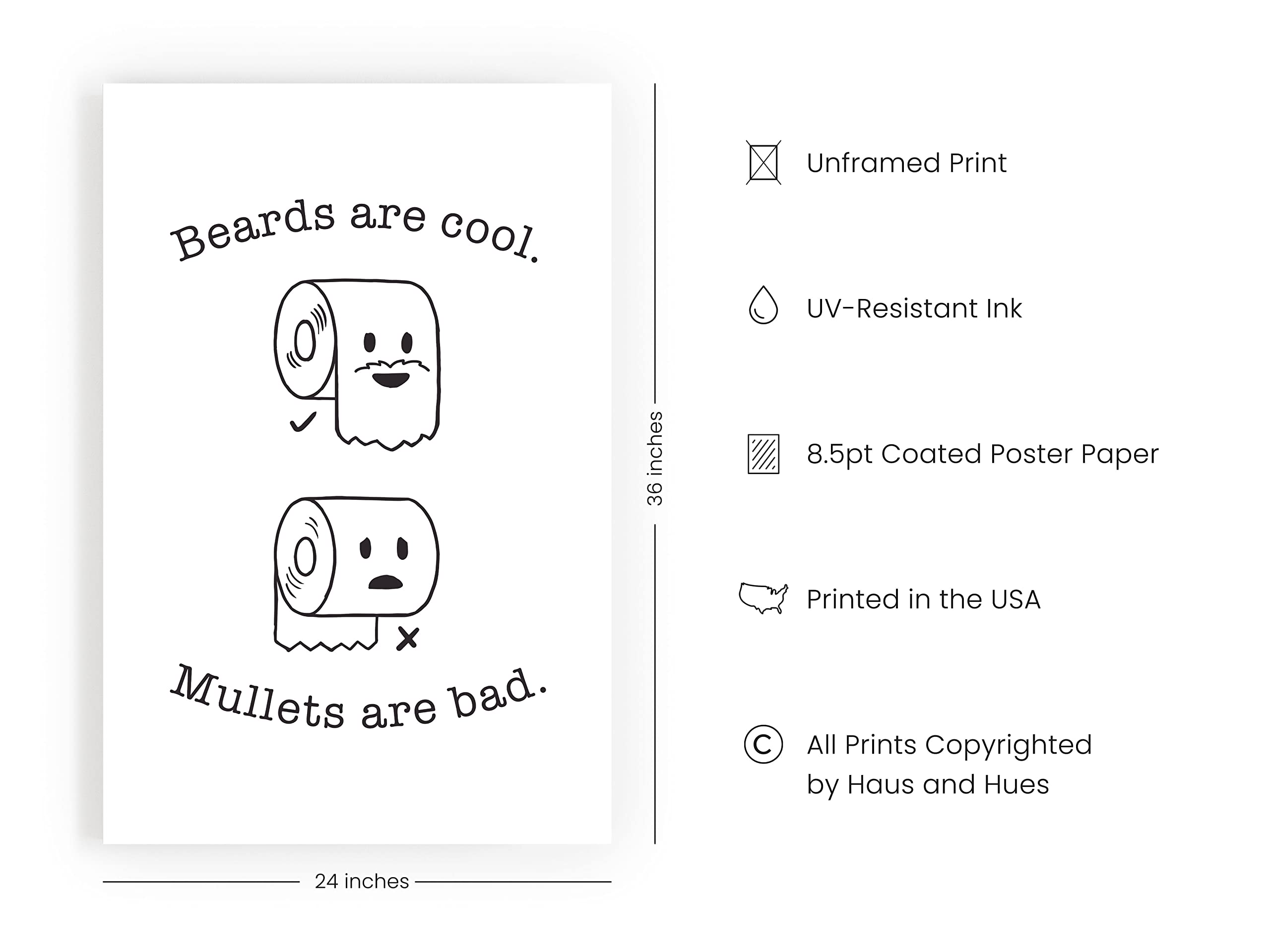 Haus And Hues Funny Bathroom Decor & Bathroom Prints, Funny Bathroom Signs & Funny Wall Decor, Bathroom Humor Wall Decor, Fun Ba