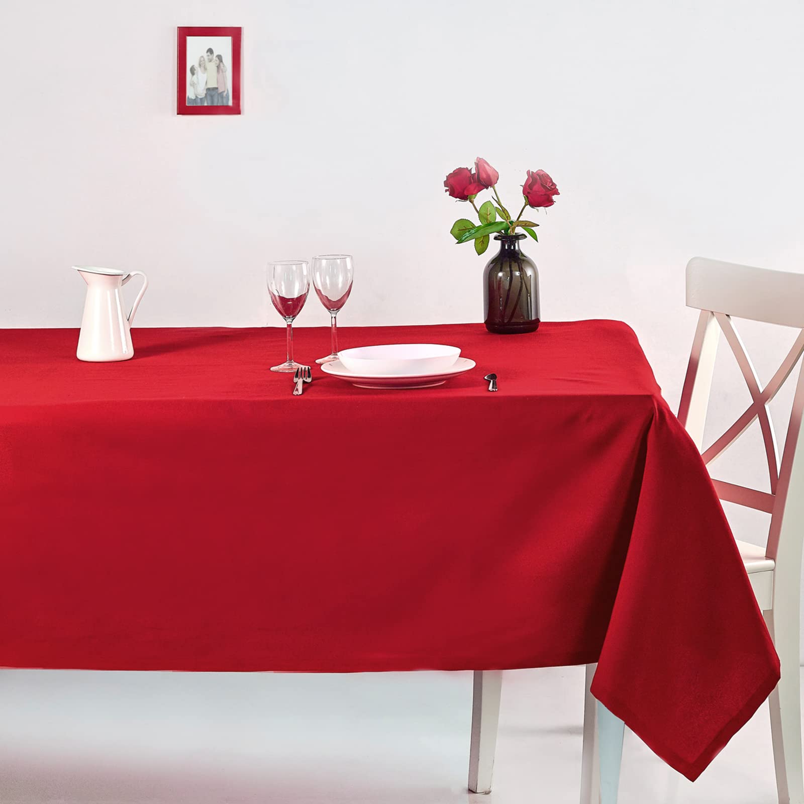 6 Pack Tablecloth 60 X102 Inch Polyester Table Cloth For 6 Foot Rectangle Tables,Stain And Wrinkle Resistant Washable Fabric Tab