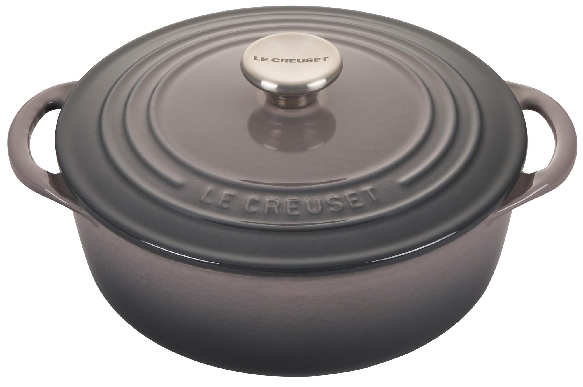 Le Creuset Cast Iron Shallow Round Dutch Oven, 2.75qt, Oyster