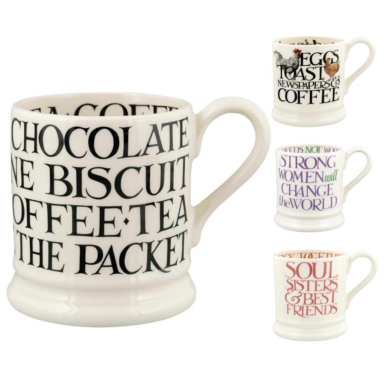 Emma Bridgewater Large Mug 1/2 Pint, Ceramic Coffee Mug Large - Stoneware Mug, Cappuccino, Latte, Coffee, Tea Cup - Beautiful Mu
