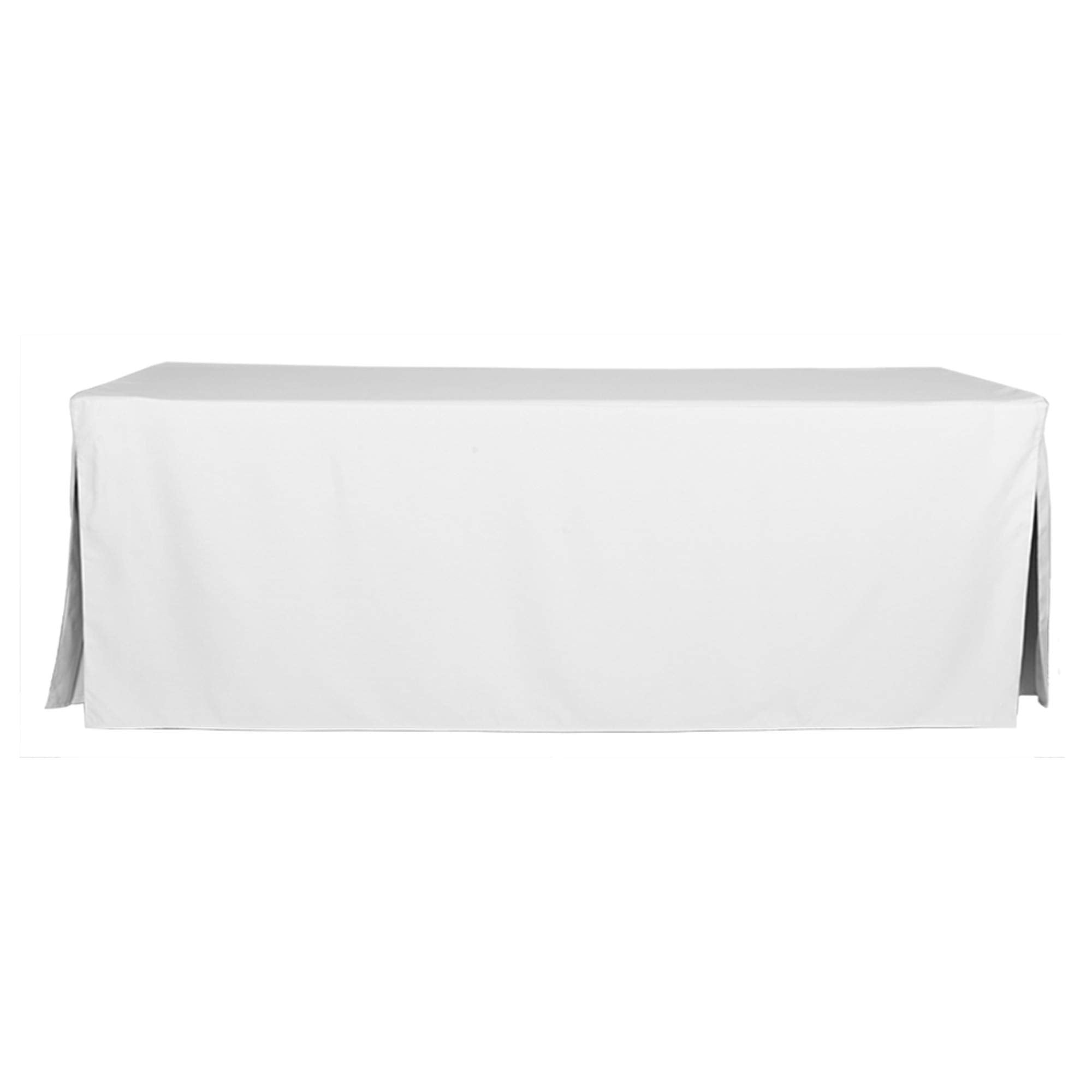 Tablevogue Machine Washable Polyester Solid Fitted Stain Resistant Table Cover Rectangular 96-inch Tablecloths for Events Weddin