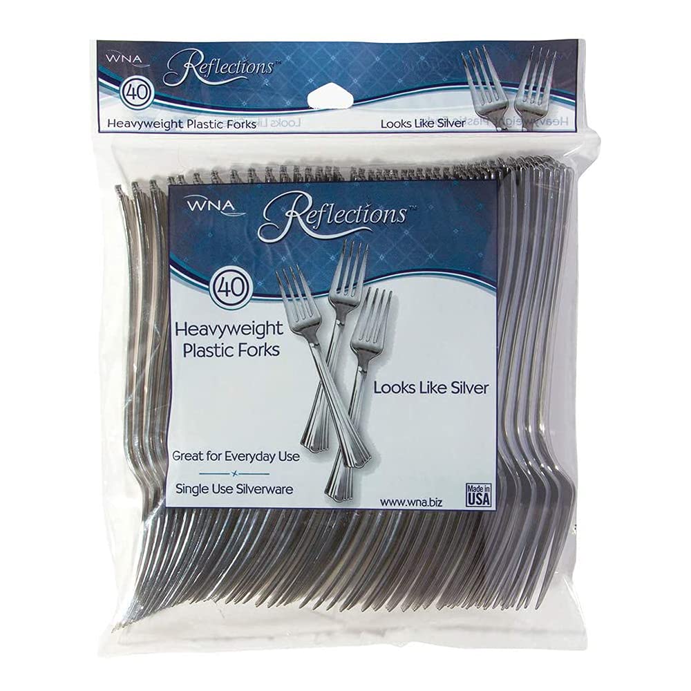 Reflections Bagged Plastic Cutlery Fork, Silver