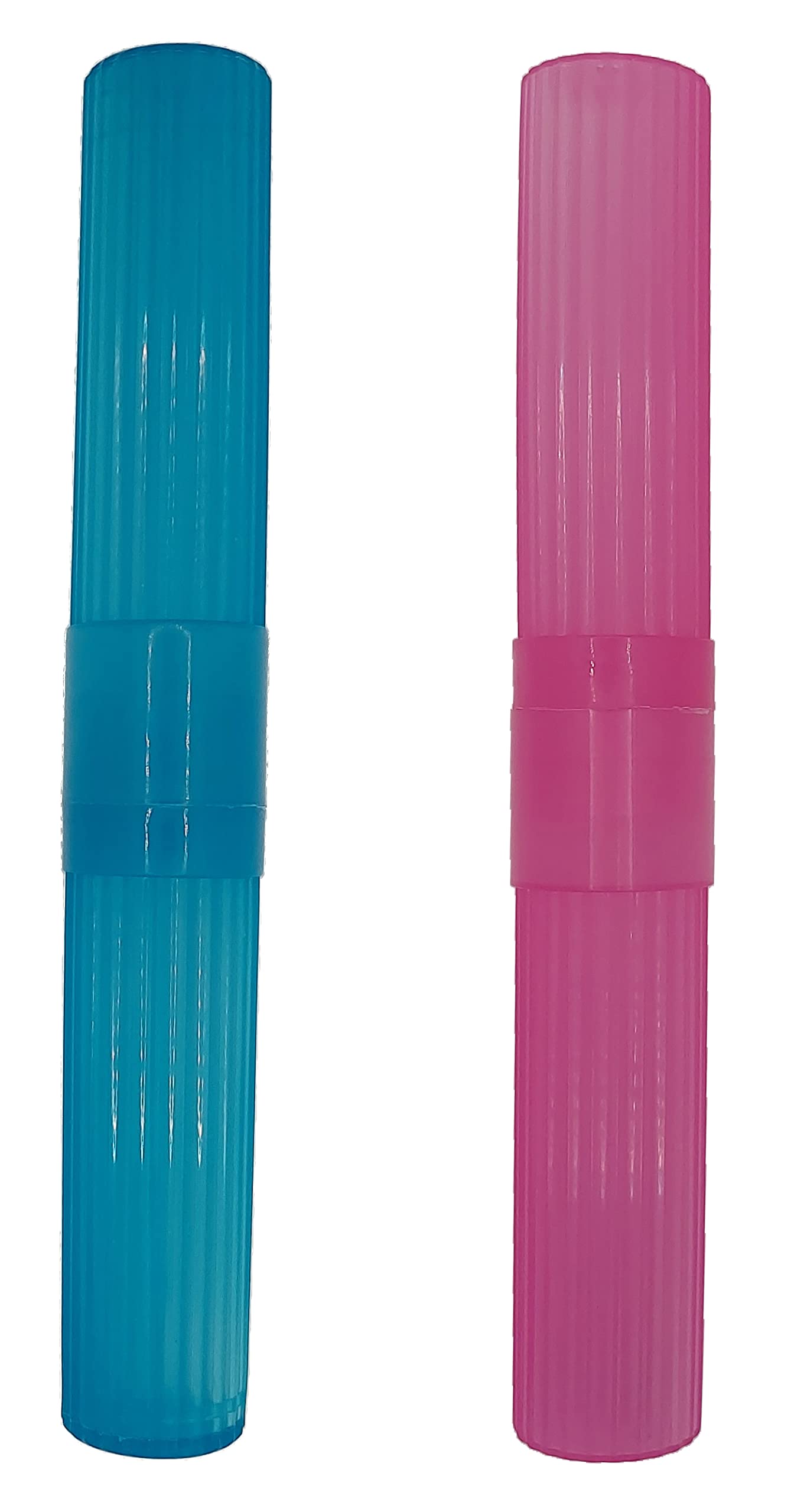 American Comb Toothbrush Holder (Blue & Pink) - Made In The Usa. W/Ventilation Holes.