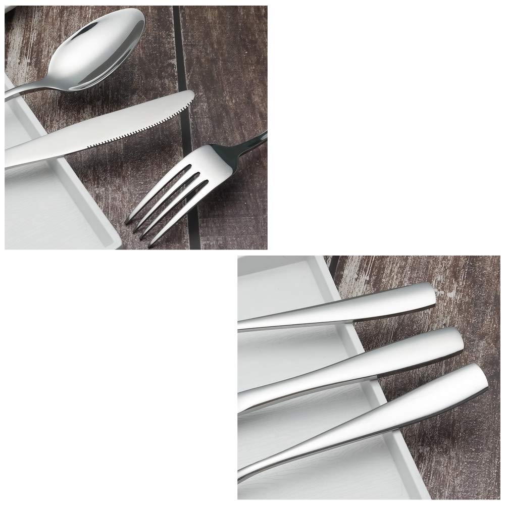 Asking 40-Piece Cutlery Set, Flatware Stainless Steel, Service For 8
