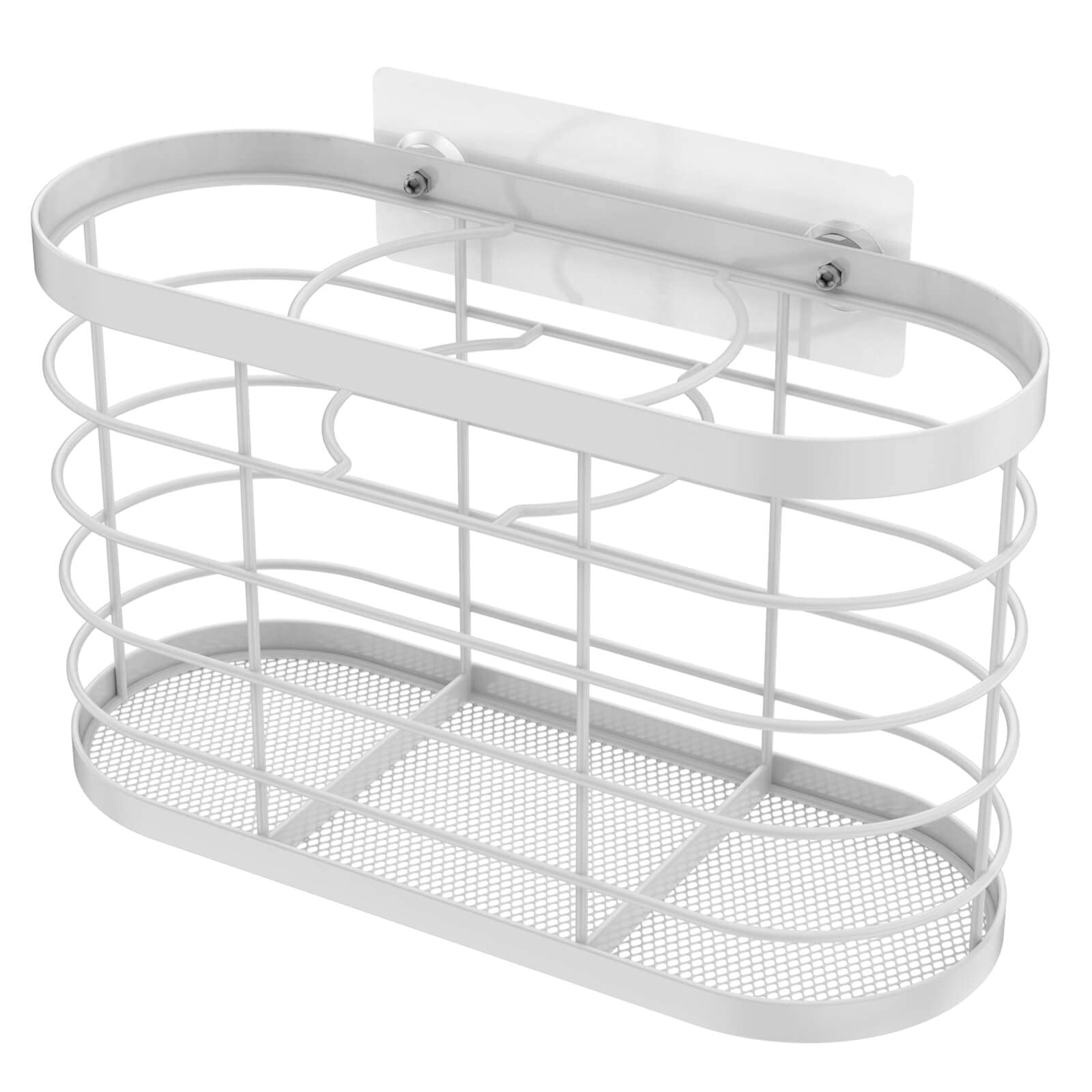 Aolldy Hair Dryer Holder 3 In 1 Hair Tool Organizer Djustable Height Wall Mounted/Cabinet Door Bathroom Organizer Under Sink For