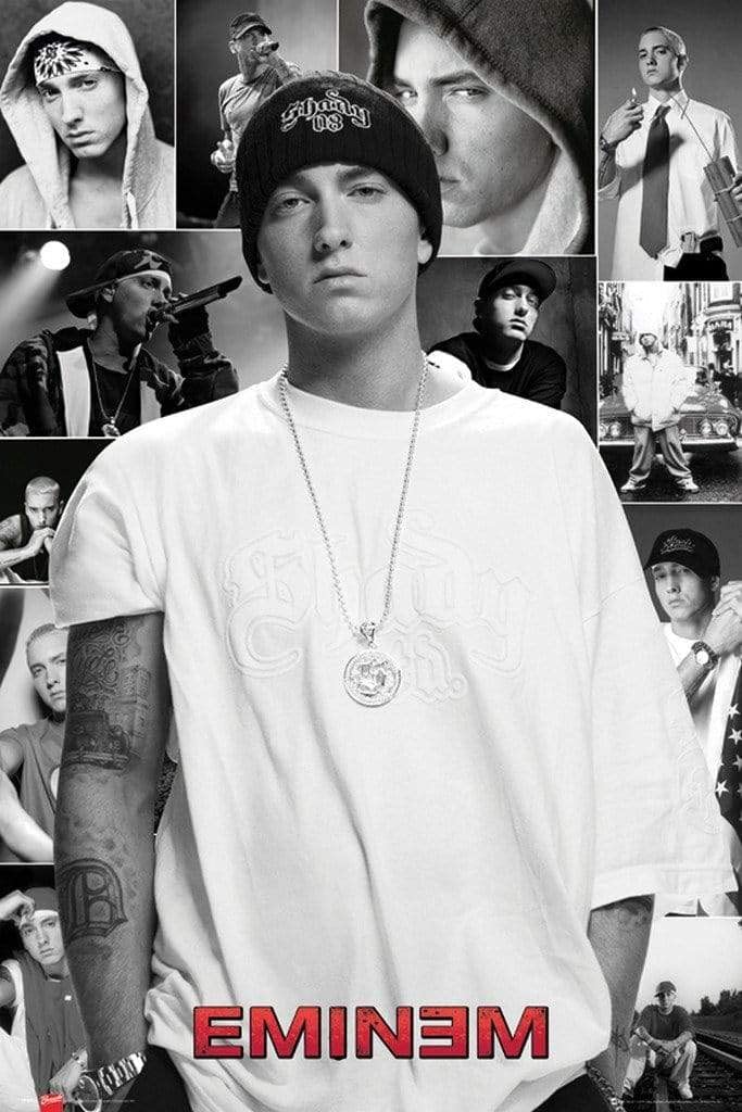 Gb Eye Ltd Lp1657 , Eminem, Collage, Maxi Poster, 61 X 91.5 Cm, Wood, Multi-Colour For Living Room
