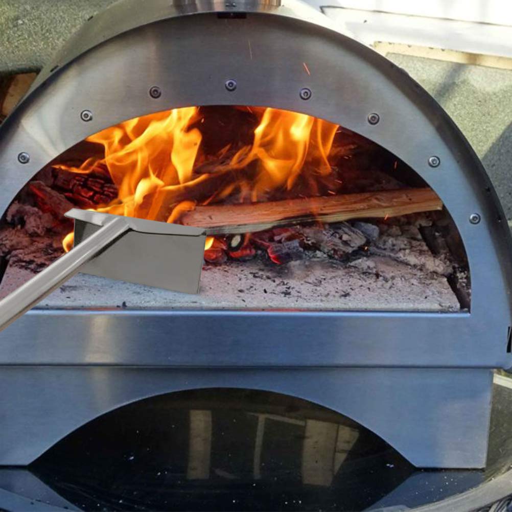 Charcoal Grill Rake Grill Ash Tool Accessories Charcoal Kettle Grill Pizza Oven Ash Rake Stainless Steel-32 inch
