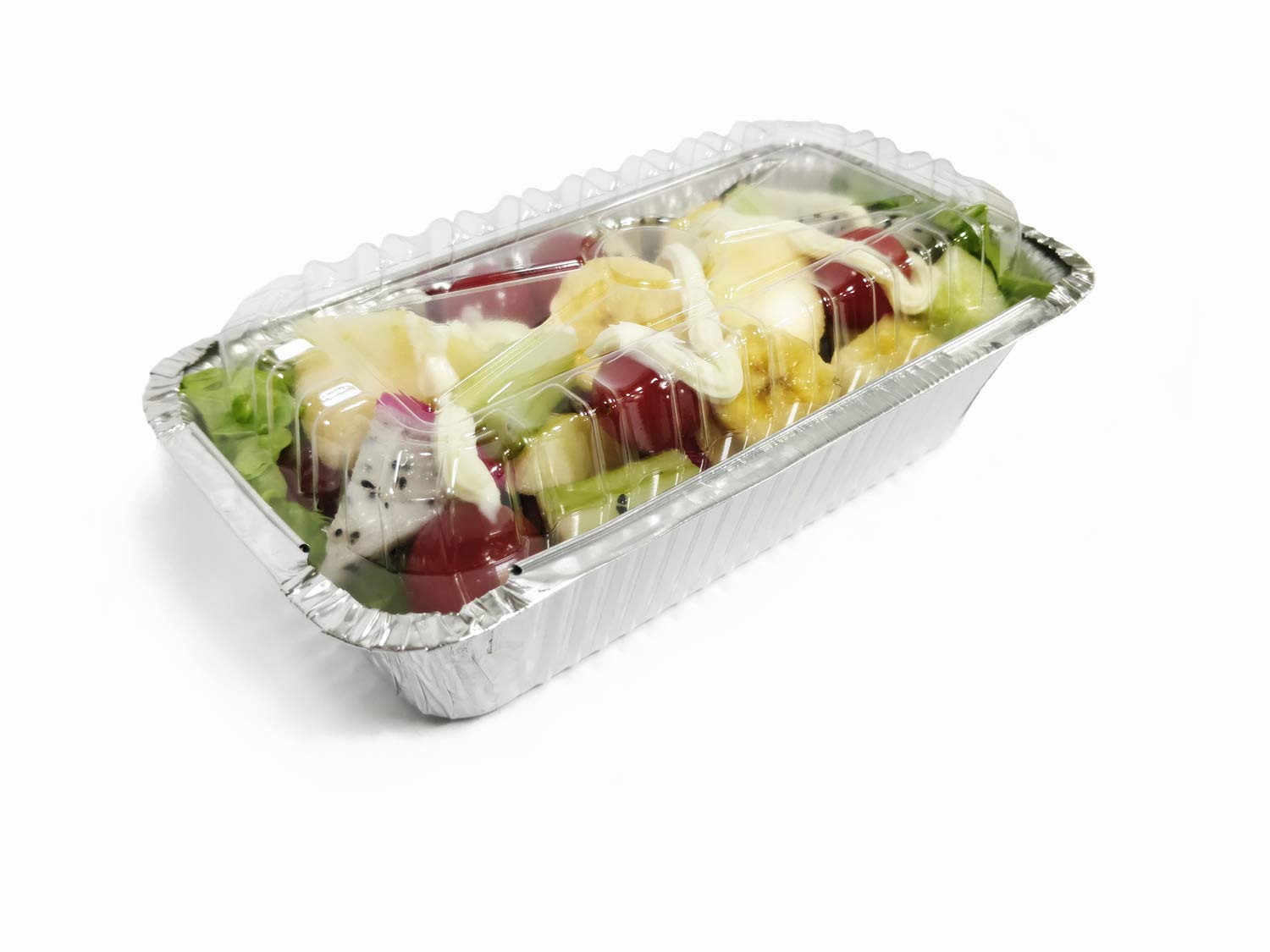 Disposable Loaf Pan With Lid For Baking - 1.5 Lb Disposable Bread Pans - Meatloaf Pans - 50 Pans And 50 Clear Lids - Perfect For