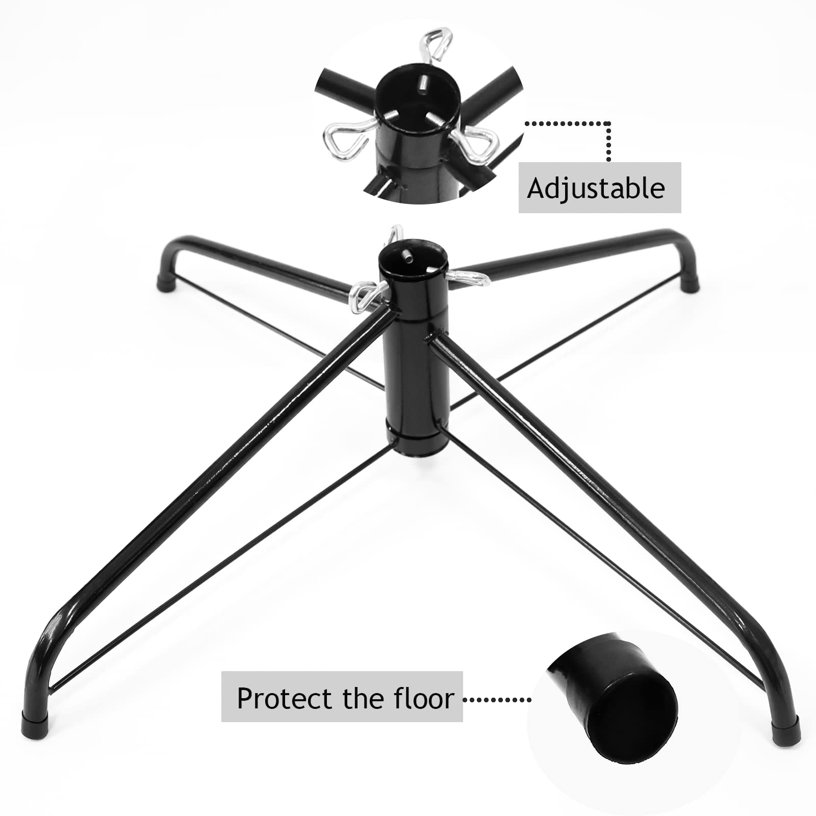 16.9 inch Christmas Tree Stand for Artificial Trees, Folding Christmas Tree Base for 3 Ft to 7 Ft Artificial Trees, Fits 0.5-1.2