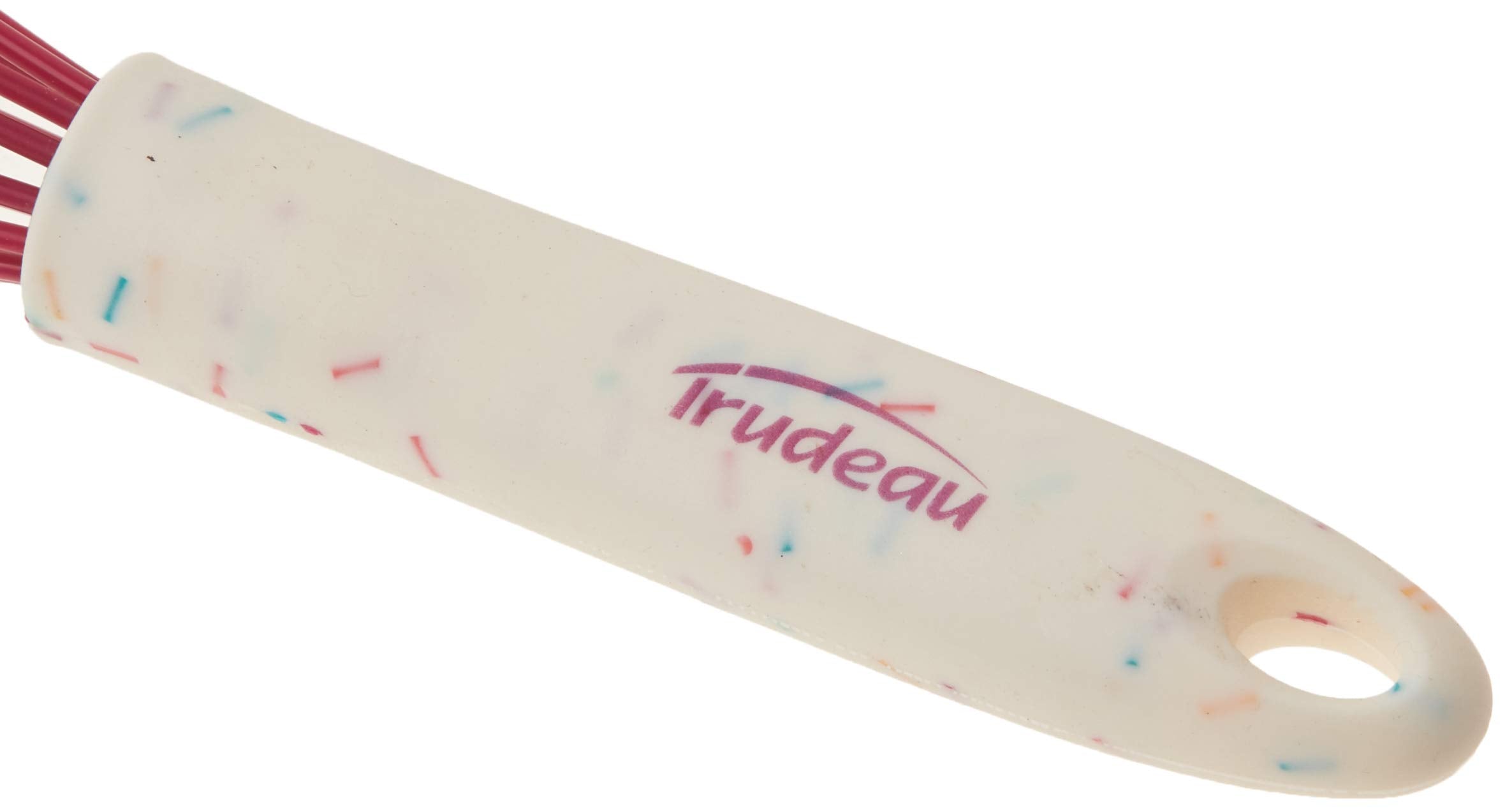 Trudeau White Confetti Silicone Whisk, 10''