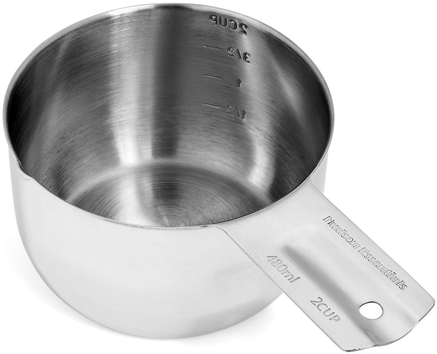 Hudson Essentials Stainless Steel Measuring Cups And Spoons Set (1 Piece 2-Cup)
