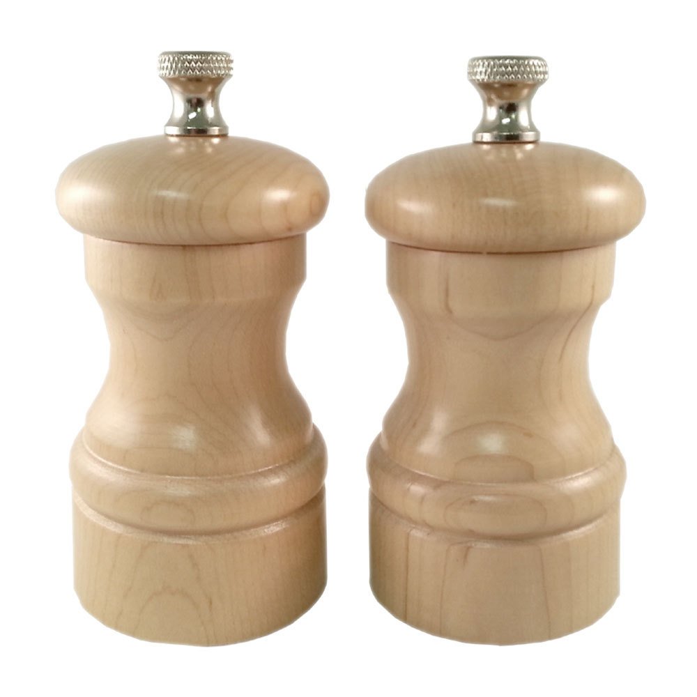 Chef Specialties 4 Inch Capstan Pepper Mill And Salt Mill Set - Natural - Made In Usa