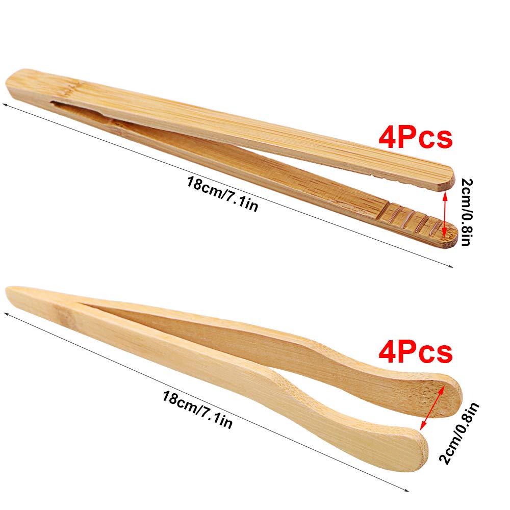 Hysagtek Bamboo Toast Tongs Wooden Tongs Bread Tongs Toaster Tongs Wood Tongs Bamboo Tongs Serving Tongs For Serving Cooking Toa