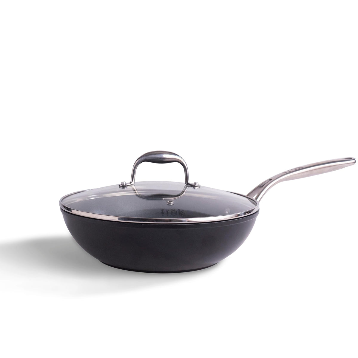 Frk All-In-One Non-Stick Fry Pan Meets Wok With Lid, 11-Inch, Green & Gold