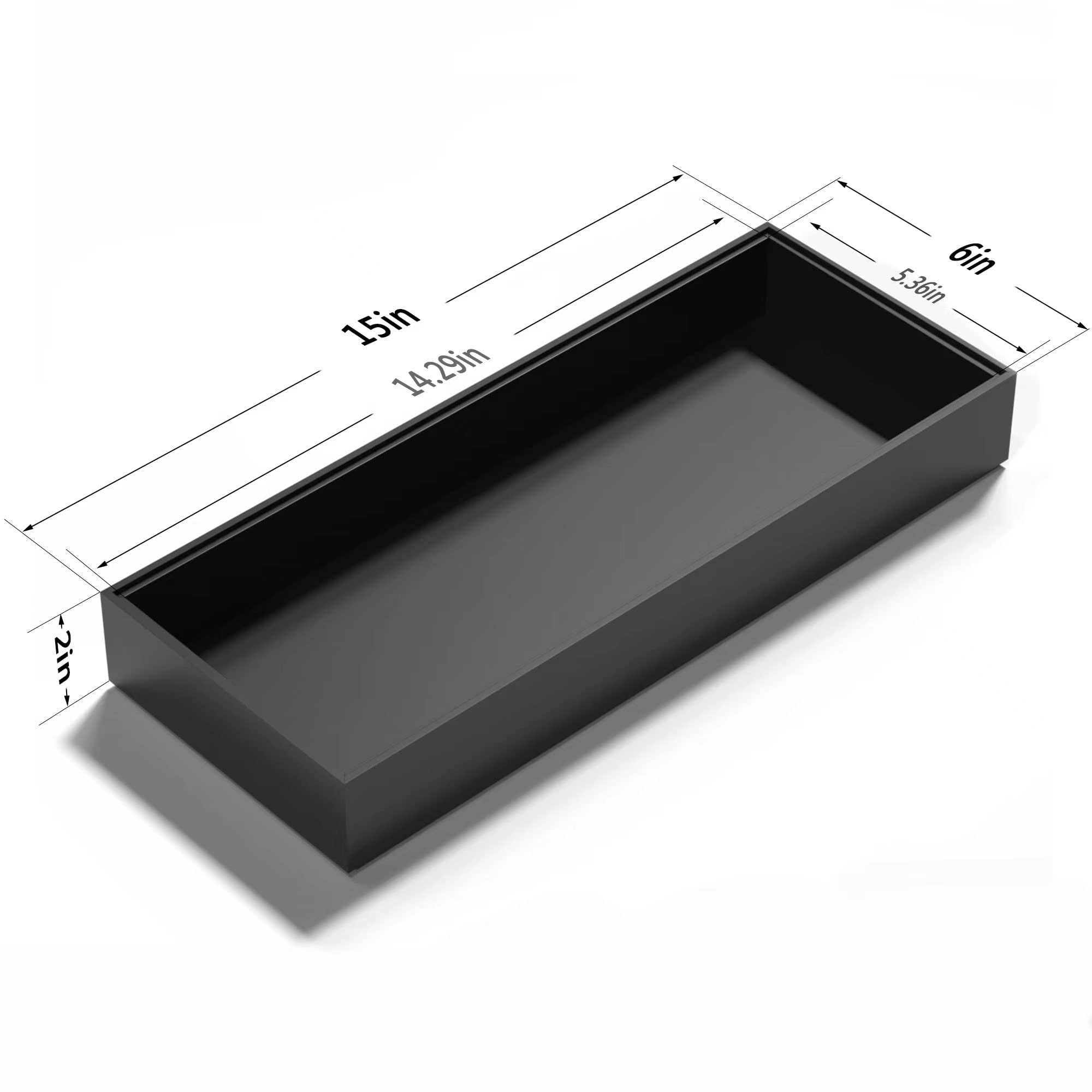 Toilet Tank Tray For Modern Black Bathroom Decor Set Of 2 Toilet Tank Topper Paper Storage Decorative Organizer Box Wood Vanity