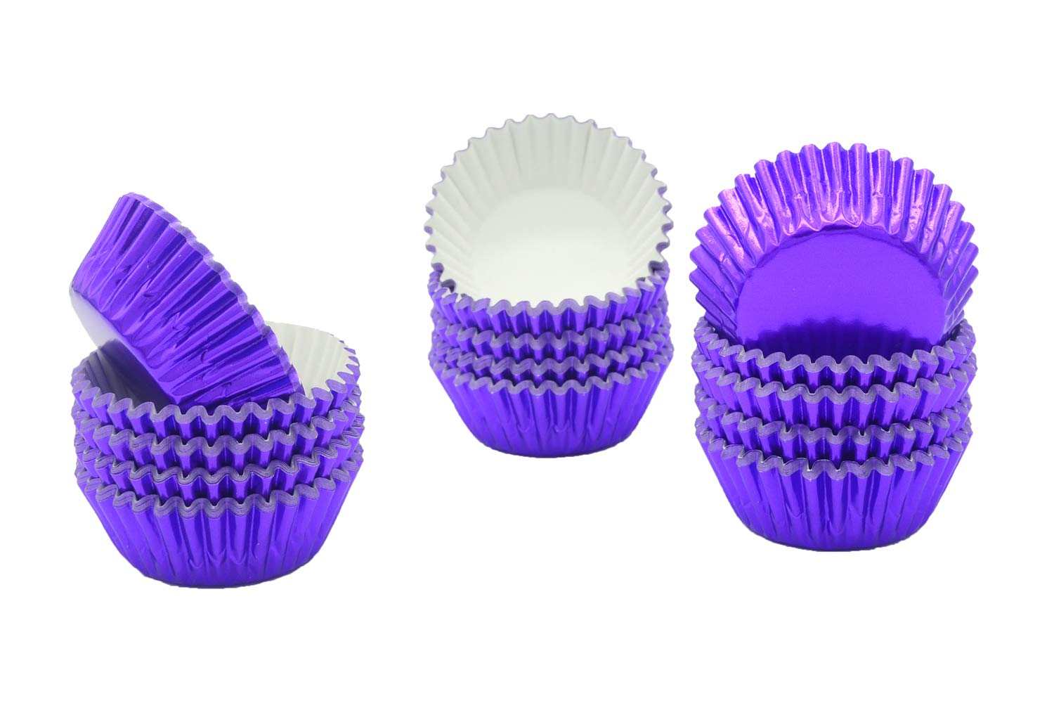 Mombake Mini Purple Foil Cupcake Liners Muffin Baking Cups For Party And More, 300-Count