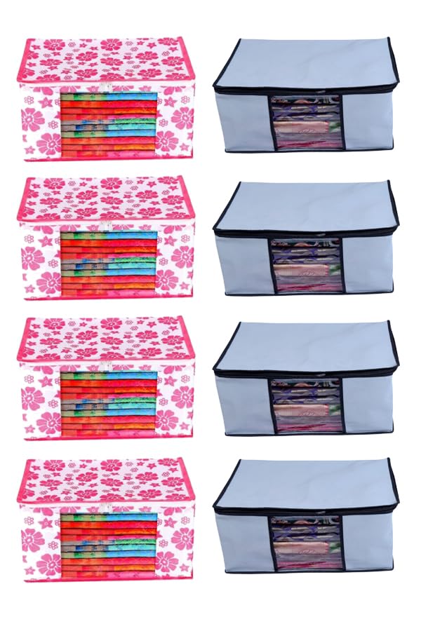Vidhi14 Saree Packing Cover With Zip Bags Pouches For Wedding Kit Plastic Folder Organiser Storage And Set Holder Wardrobe New S