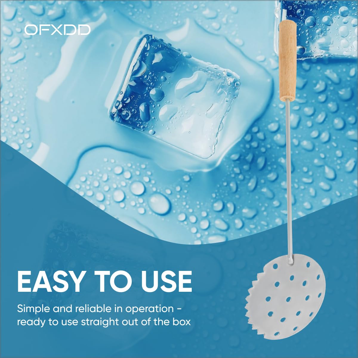 Ice Fishing Scoop - Metal Handle Ice Skimmer - Ice Fishing Slush Scooper