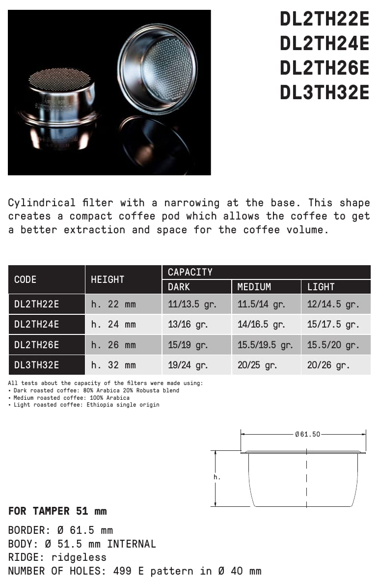 Ims Precision 16-18G Filter Basket Compatible With Delonghi La Specialista, Dl2Th26E